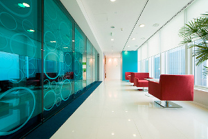 corporate hallway theme design